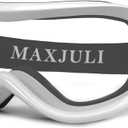 MAXJULI Kids Ski Goggles - Helmet Compatible Snow Goggles for Baby &Toddler with 100% UV Protection Age 0-4 4301 (White Frame Clear Lens (Vlt 92.7%))