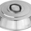 ZBXFCSH Griddle Accessories 12 Inch Round Stainless Steel Basting Griddle Cover - Cheese Melting Dome and Steaming Cover Wok Lids, Best for Use in Flat Top Griddle Grill Cooking Indoor or Outdoor