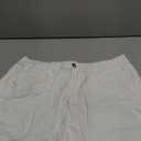 maamgic Men's Classic-fit 5.5" Cotton Casual Shorts Elastic Waistband with Multi-Pocket Daily Wear Walking Summer Outfit (33, White)