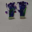 AQUANEAT Artificial Fish Tank Plants, Plastic Aquarium Accessories Large, 15.5 inch Purple Decorations, 2pcs