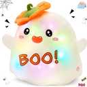 Glow Guards Light up Boo Plush Toy, Cute Halloween Ghost Pillow Stuffed Animal, Soft Spooky Ghost Doll, Party Favors, 12 inches