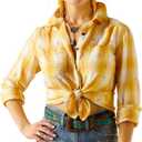 ARIAT Women's Billie Jean Shirt, Cactus Plaid, Large