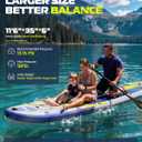 Extra Wide Inflatable Paddle Board 116 x 35 x 6, 450 LB High Weight Capacity SUP, Wide Stable Stand Up Paddle Board for Heavy People, Family & 2/3 Person, XL All-Around Paddleboard