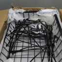 Fruit Vegetable Basket for Kitchen, 5 Tier Stackable Fruit Vegetable Storage Baskets with Wheels, Metal Wire Storage Basket Organizer Baskets for Kitchen, Pantry, Bathroom (Black With Wooden Top)