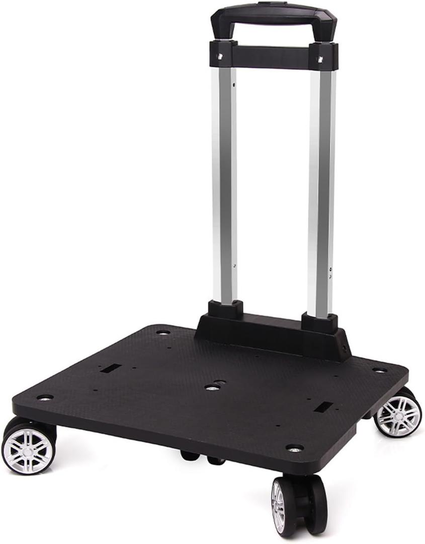 Backpack Trolley with 5 Wheels Folding Compact Lightweight Luggage Cart Spinner Rolling Luggage Cart for Bags, Pet Carriers, Dog Backpacks Carriers