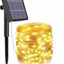 100FT 300 LED Solar Fairy Lights Outdoor, Warm White String Lights | 8 Lighting Modes for Daily Glow, Parties, Weddings, Christmas and Holiday Decor
