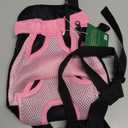 Dog Backpack Carrier, Thick Straps & Cushion, Pet Sling Front Backpacks for Small Medium Dogs 2.5-4 Lbs, Legs Out, Adjustable Wearable Puppy Chest Travel Bag, Easy-Fit for Hiking/Walking/Camping (Pink)