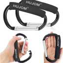 Stroller Hooks 2 Pcs Large Carabiner Clips for Hanging Diaper Bags, Purse Grocery, and Shopping Bags. Heavy Duty Universal Climbing Clips Best Mommy Accessories for Outdoor, Camping and Hiking