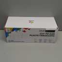 Smiry 54 Inch x 100 Feet Disposable Table Cover Roll, Aqua Plastic Table Cloth in Cut-to-Size Box with Slide Cutter, Waterproof Rectangle Tablecloths for Weddings, Banquets, Outdoor, Aqua 