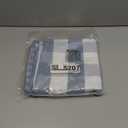 CARRIE HOME Light Blue Pillow Covers Farmhouse Plaid Throw Pillows 18x18 Set of 4 Spring Summer Blue Decorative Pillow Neutral Decor for Couch Sofa and Porch Chair, Gray Blue