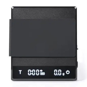 Espresso Coffee Scale with Timer - 2kg/0.1g Precision Large Digital Coffee Bean Scale with Silicone Mat, Auto Tare & Ratio 3 Modes for Pour Over, Drip Coffee, Kitchen Weight, Black