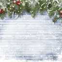 Winter Christmas Backdrop 7x5ft Snowflake and Pine Branch Wooden Wall Background White Snow Scene for Holiday Party Pphoto Booth Christmas Wall Decor 219