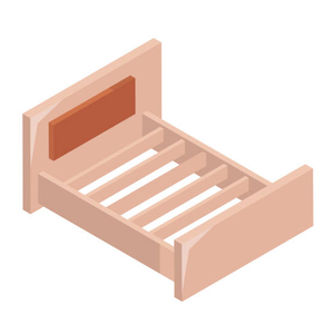 Wooden Bed frame, Modern & Minimalist Style (148 X 43 X 15) 15inch