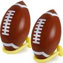 Sanwuta 1 Pcs 37" Giant Jumbo Inflatable Football with Tee Set Inflatable Football Party Supplies Birthday Party Game Tailgate Decorations