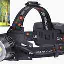 LED Rechargeable Headlamp, 99,000 Lumens Head Lamps (Include attery) Super Bright Long Distance Headlamps with 5 Mode Waterproof, 90 Adjustable Head Lights for Forehead Adults Outdoor Camping