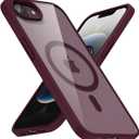 LoeoeL for iPhone 17e 16e Case Clear Mag Safe, Ultra Thin Slim Cover Magnetic Compatible with Magsafe Phone Case for Women Girl, Cute Soft TPU Silicone & Transparent Hard Plastic, Burgundy Maroon