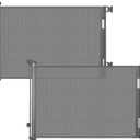 2-Pack Retractable Baby Gate for Stairs-33Height, Expands up to 55Width-Safety Gate for Infants, Toddlers, Dogs & Pets-Easy Install, Secure Closure, Gray Mesh Design for Indoor & Outdoor Use