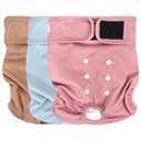 wegreeco Female Dog Diapers, Washable Reusable Pet Puppy Doggie Diapers for Small Medium Large Female Dogs in Heat Period, Doggy Period Panties Small