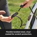 Master Lock Black Set Your Own Combination Bike Lock, Metal Cable Lock has a Weather Resistant Vinyl Coating for Outdoor Durability, 5 Feet Long, 8370D