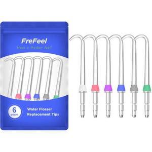 Replacement Heads for Waterpik, Replacement Picks for Water Pik Water Flosser (6 Implant Denture Tips)