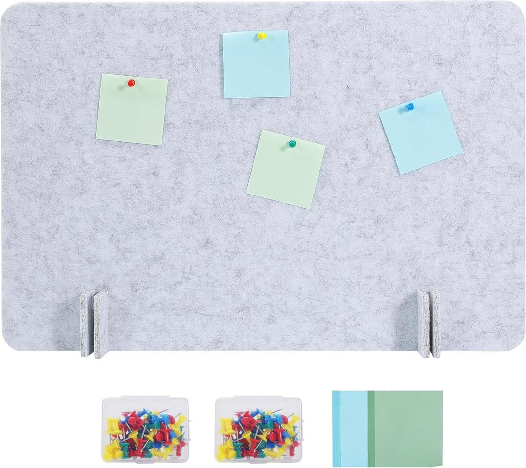 Desk Privacy Panel Acoustic Divider Panel Portable Desk Partition Desk Divider Noise Visual Isolate Table Divider for Student Study Office Library (Gray-1, 15.75" x 23.6")