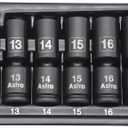 Astro Tools 78344M 10pc 3/8" Drive Mid-Length Pinless Universal Impact Sockets - Metric