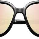 FEISEDY Polarized Women Square Sunglasses Sparkling Composite Shiny Frame B2289