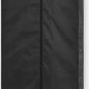 Gusseted Hanging Garment Bags for Travel Long Dress Cover Water Resistant Sturdy Fabric Dress Bags for Gowns Long Closet Clothes Protectors, Black