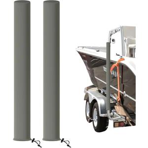 Ecmln 2Pcs Boat Trailer Guide Pole Cover, Grey Neoprene Boat Trailer Guide Pole Pad Heavy Duty Proof Canvas Trailer Guide Poles Cover Suitable for Jet Ski Boat Sailboat Trailer (36 Inch)