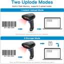 NETUM Bluetooth Barcode Scanner, Compatible with 2.4G Wireless & Bluetooth Function & Wired Connection, Connect Smart Phone, Tablet, PC, CCD Bar Code Reader Work with Windows, Mac,Android (NT-1228BC)
