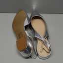 DREAM PAIRS Womens Slingback Kitten Low Block Heels Closed Pointed Toe Ankle Strap Elegant Dressy Pumps Wedding Party Dress Shoes for Women,Size 10,Silver,DWUMPU2503