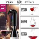 Wine Aerator Electric Wine Decanter Best Sellers One Touch Red -White Wine Accessories Aeration Work with Wine Opener for Beginner Enthusiast - Spout Pourer - Great Mothers Day Gift for Mom, Space Black