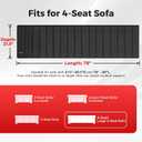 Comfyanno Couch Cushion Support Board, Repairs Sagging 4-Seat Sofa, Ready to Use, 21.5" x 78", Heavy-Duty Solid Wood Board, Safe Corner, Sinking Couch & Sofa Fix Saver