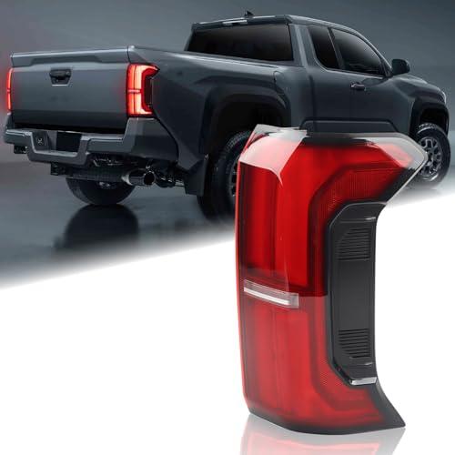KAMDKI 81560-AK040 RH LED Tail Light Assembly Fit for 2024 2025 Toyota Tacoma TRD SPORT/OFF ROAD W/o Tailgate Switch Right Passenger Side Rear Brake Lamp Door-manual Type W/o Side Light Gray Bezel