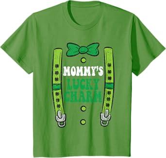 Kids Mr Lucky Charm Suspenders St Patricks Day Boys Kids Toddlers T-Shirt Green Size S