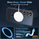 Hensinple Magnetic Case for Galaxy A14 5G Phone Case with Glass Screen Protector,[Compatible with MagSafe], Shockproof Matte Back Cover for Samsung Galaxy A14 5G Case- Black