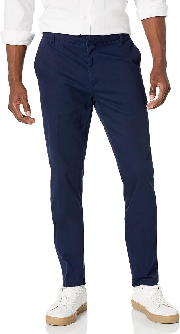 Amazon Essentials Men's Slim-Fit Wrinkle-Resistant Flat-Front Stretch Chino Pant, 32Wx30L