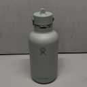 Hydro Flask Water Bottle - Insulated Stainless Steel - Wide Mouth Flex Straw Lid, Non Spill, Leakproof and Refillable in 64 Oz Tonal Agave