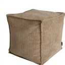 Louis Donn 17 Strip Unstuffed Pouf Ottoman Cover Square Space-Saving Organizer Footrest Cover Indoor & Outdoor Reading Room Kid Pets Girls Super Soft Cotton Fabric Yellow (Cover Only)