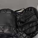 Back Massager with Heat & Traction & Vibration, Seat Massager Pad for Pain Relief Deep Tissue, Lumbar Traction, PU Leather, Foldable, for 5 to 61, Massage Chair Pad for Office Home (Dark Black)