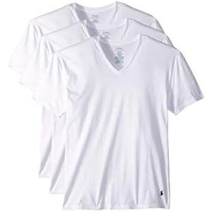 POLO RALPH LAUREN Men's Classic Fit Cotton V-Neck Undershirt 3-Pack, Size XL