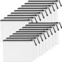 SUNEE Plastic Mesh Zipper Pouch 9.2x12.5 in (Black, 18 Packs),Extra Large Water-Resistant Zip Bag for School Office Supplies, Puzzles & Games Organizing Storage