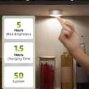 EZVALO LED Puck Lights, 50Lumens, Touch Light, 2.5'' Mini Tap Light, Rechargeable Stick On Tap Lamp, 3 Color Temps, Under Cabinet Lights Wireless, Ideal for Kitchen,Closet,Pantry,Camper(4 Pack)
