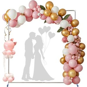 Arch Backdrop Stand,7x5 FT Metal Wedding Square Backdrop Stand for Ceremony Square Stainless Steel Backdrop Stand for Parties,Wedding,Birthday,Anniversary,Baby Shower,Garden Decoratip