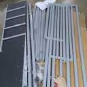 DHP 4308429 Miles Full Desk, Silver Metal Loft Bed