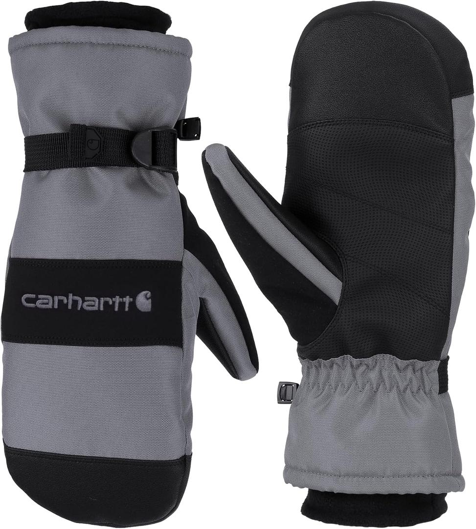 Carhartt Men's W.P. Waterproof Insulated Mittens (Large, Dark Grey/Black)