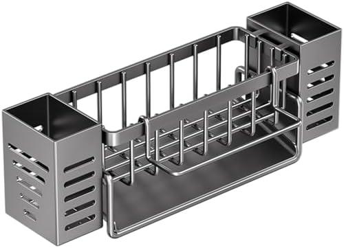 suyncyi 304 Stainless Steel Sponge Holder for Kitchen Sink, Kitchen Sink Organizer ,Sponges Soap Dispenserand Storage Essentials.