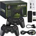 Retro Game Stick,2025 New Game Stick 4k 60,000 Games, Retrodock Pro Console, Retro Gaming Console,Plug and Play 4k Game Stick Pro, 2 Wireless Controllers for Multiplayer Parties (Black 64GB)