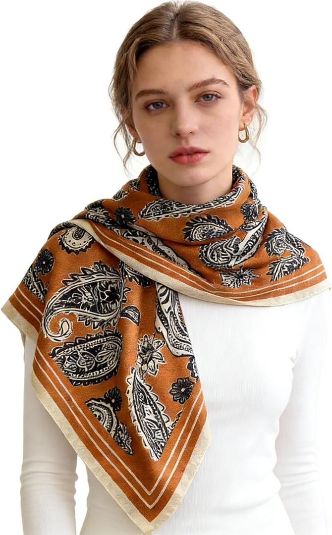 35 Inch Large Square Scarf Headscarf Fashion Scarves Hair Scarf Night Sleeping Scarfs Neck Scarves for Women BA25
