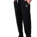 Adult Footed Sweatpants with Sherpa Fleece Lined Feet, Removeable Detachable Feet, Extremely Soft & Warm Footing (Black)